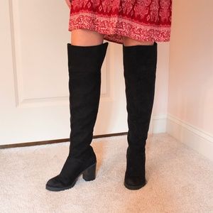 Oasis black over the knee boots
